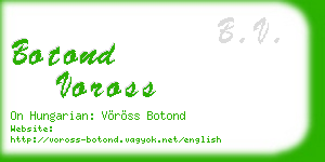 botond voross business card