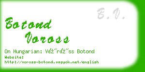 botond voross business card